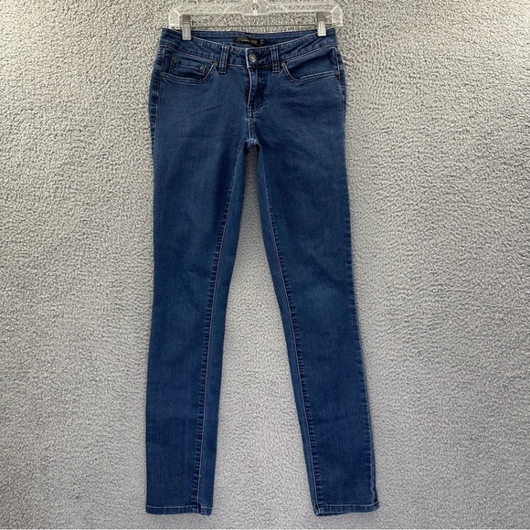 PrAna Kayla Jeans Mid Rise Skinny Organic Cotton Dark Wash‎ Women 's 0/25 x 31 - Picture 1 of 9